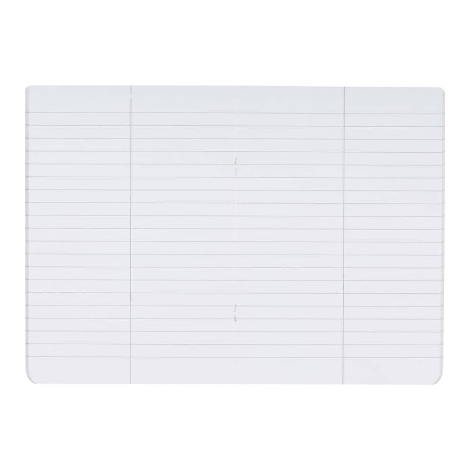 Notizbuch, Linien Muster, Weiß, gelochter Papiereinband, gebundenes Heft