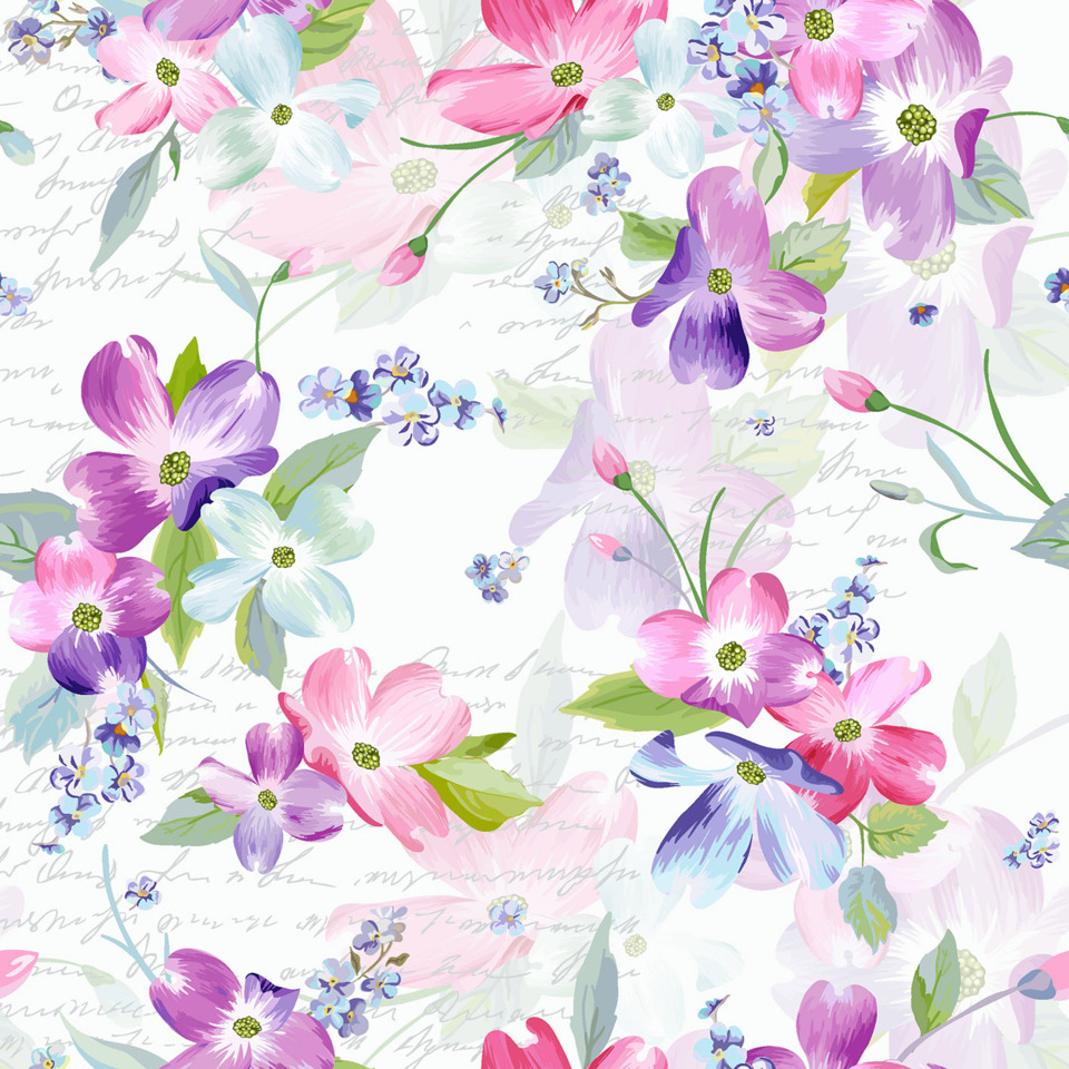 Blumenmuster, Floral-Design, Pastellfarben, Vordruck-Texture, Blütenwicklung