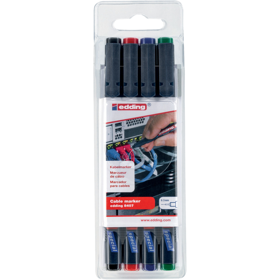 Kabelmarker, Marker, Kabelmarkierer, Edding, Satz