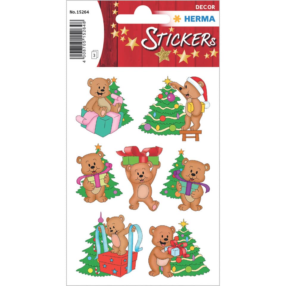 weihnachtsaufkleber, teddy, weihnachtsbaum, geschenke, sticker