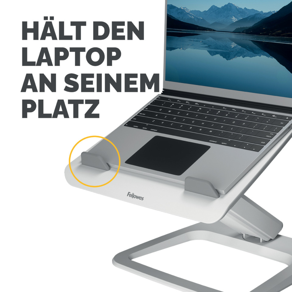 Laptop-Ständer, Ergonomischer Ständer, Fellowes, Weiß, Verstellbar