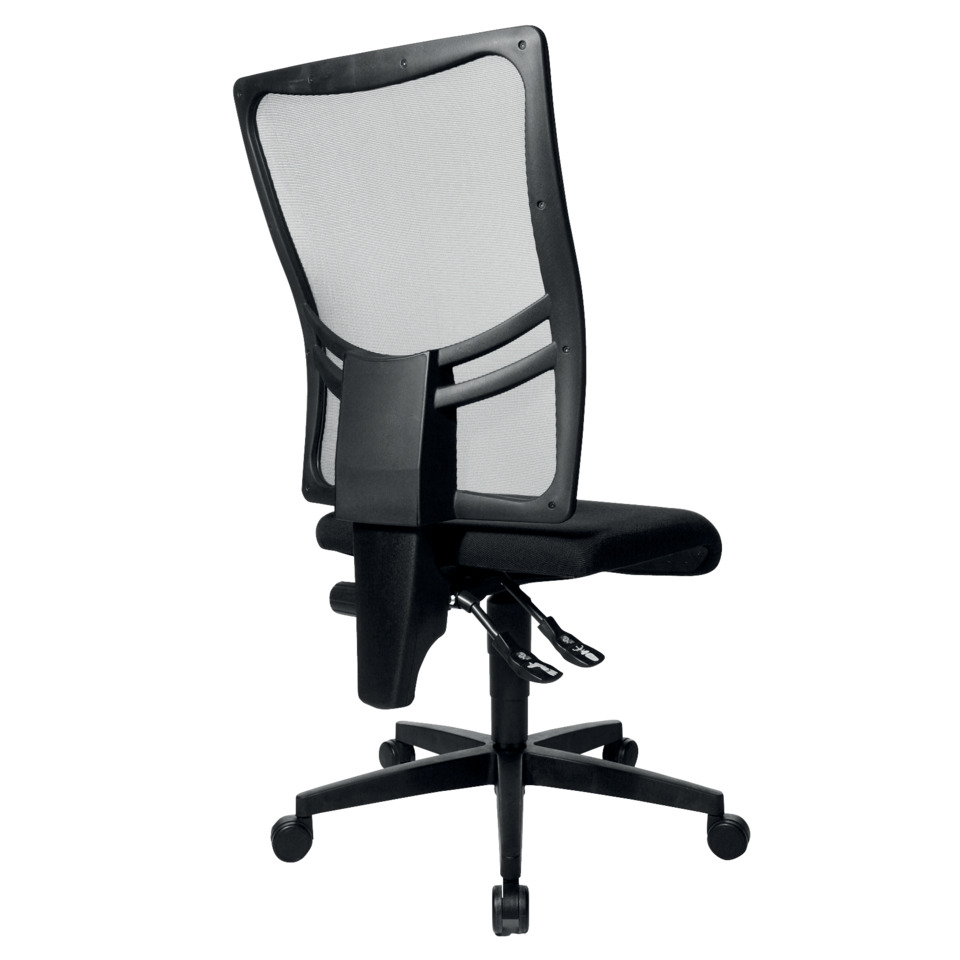 Bürostuhl, Mesh-Rückenlehne, Schwingsessel, Verstellbare Armlehnen, Fünf-Sterne-Rollen