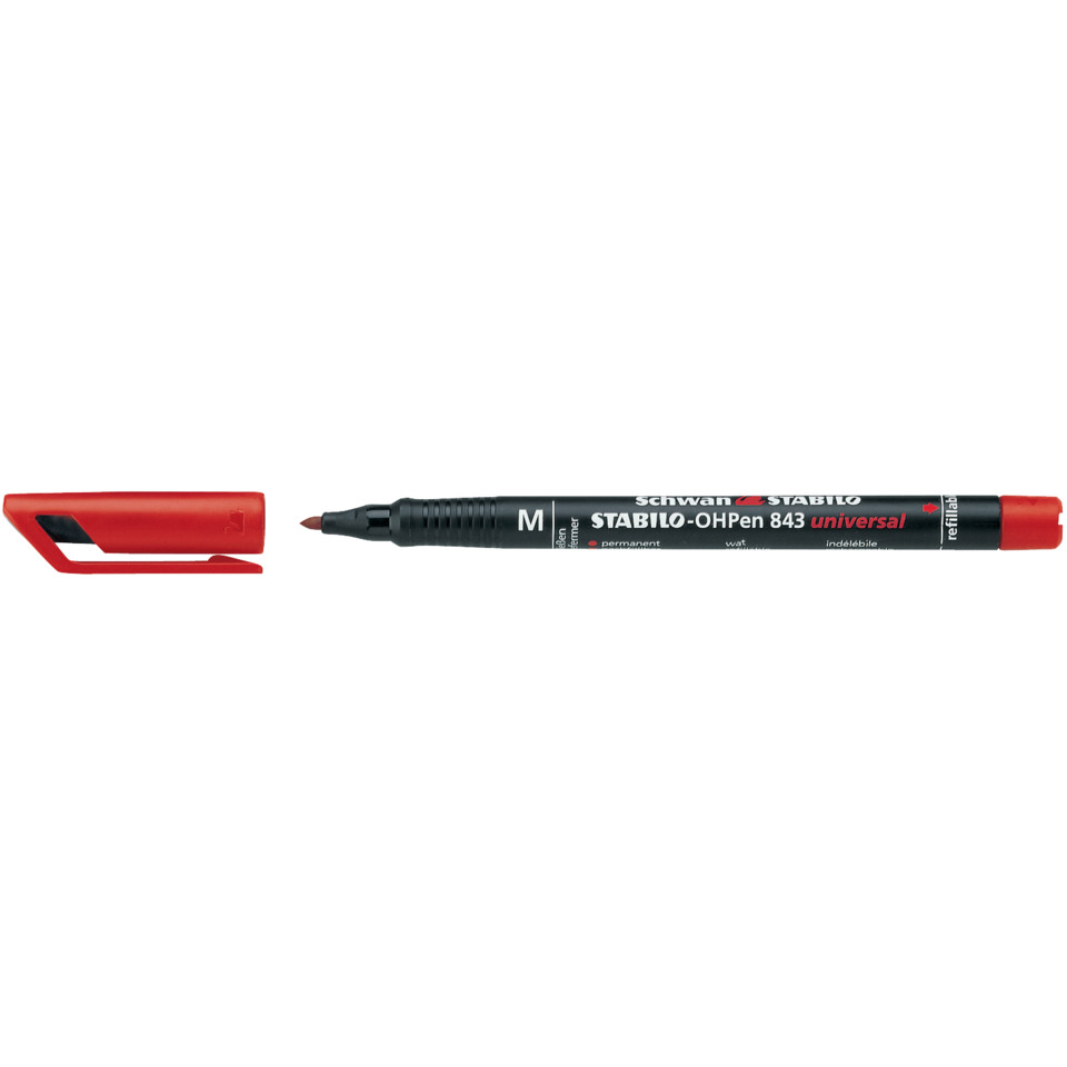 Permanentmarker, Feinspitze, Schwarz Tinte, Markerstift, Kappe abnehmbar