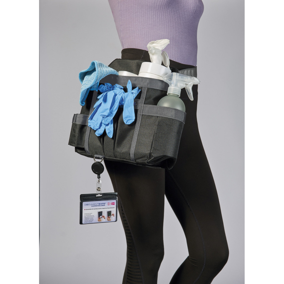 Werkzeuggürtel, Ausrüstungs-Weste, Handschuhe, Sprühflasche, Ausweishalter