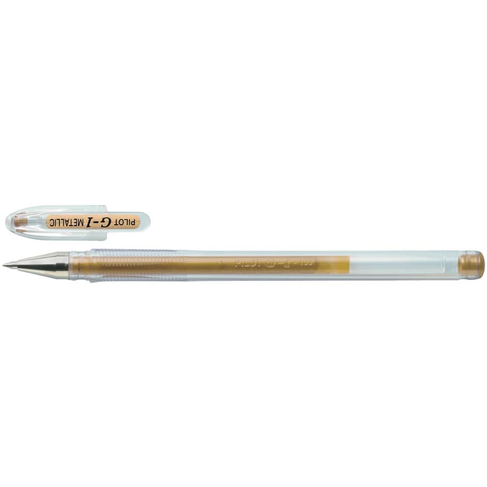 Ballpoint, Kugelschreiber, klar, golden, Kappe