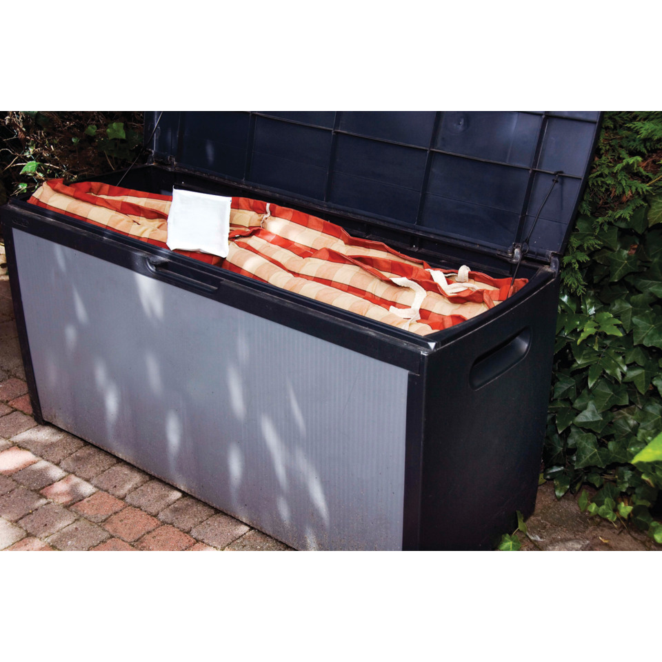 Kühlbox, Inhalt, Gartenbox, Abdeckung, Muster Betonung?