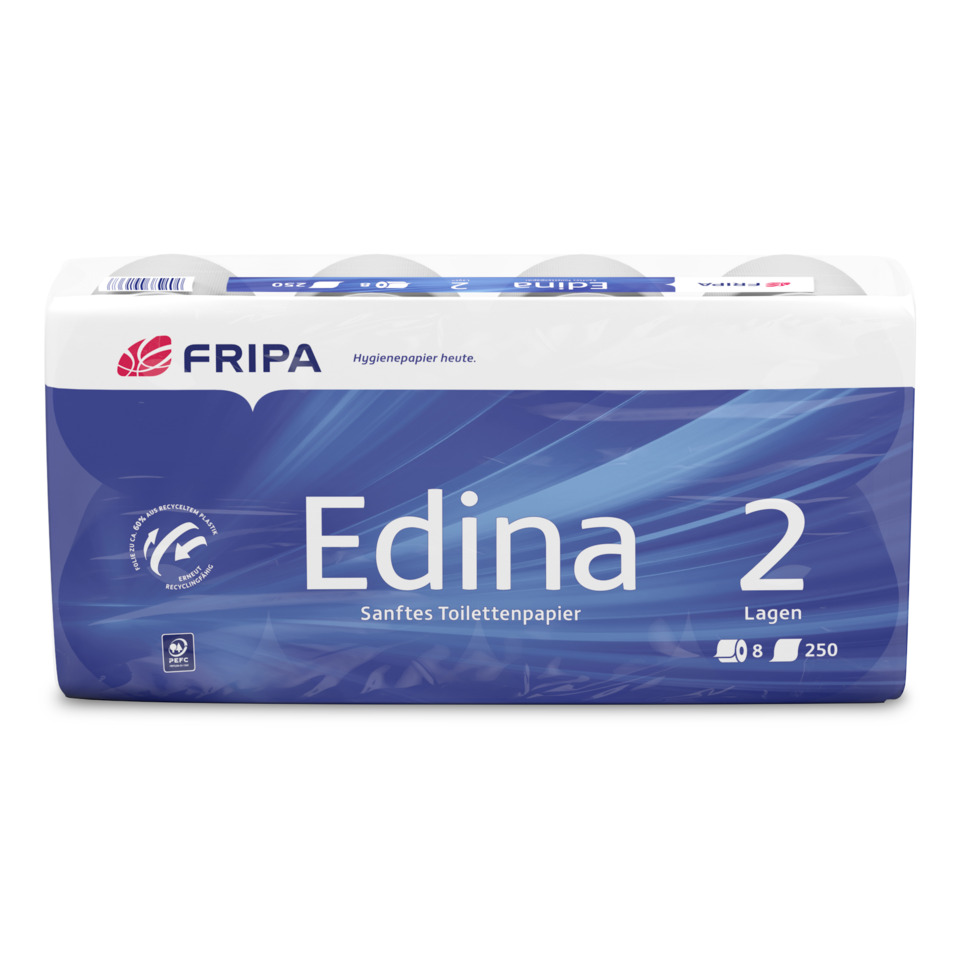 TOILETTE PAPER, Edina 2, Sanftes Toilettenpapier, Lagen, 250 Blatt