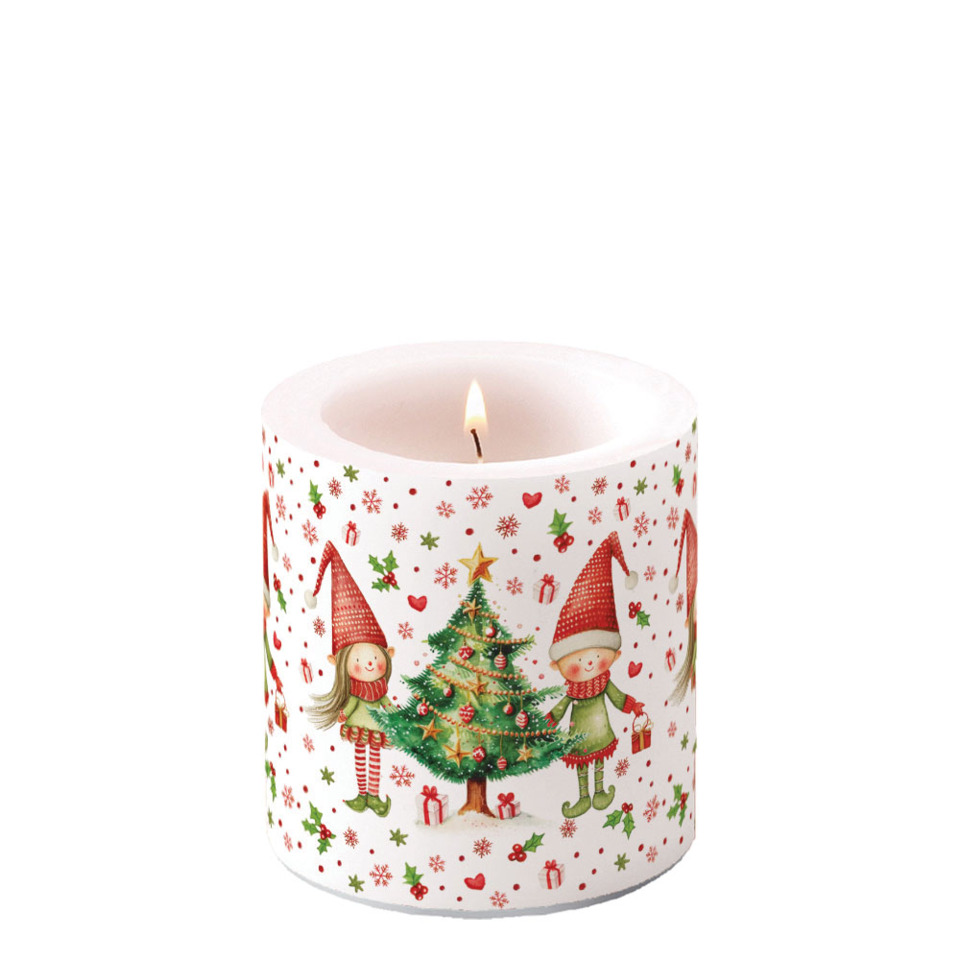 Christbaum, Tannenkegel, Wachsende Kerze, Weihnachtsdeko, Elfen