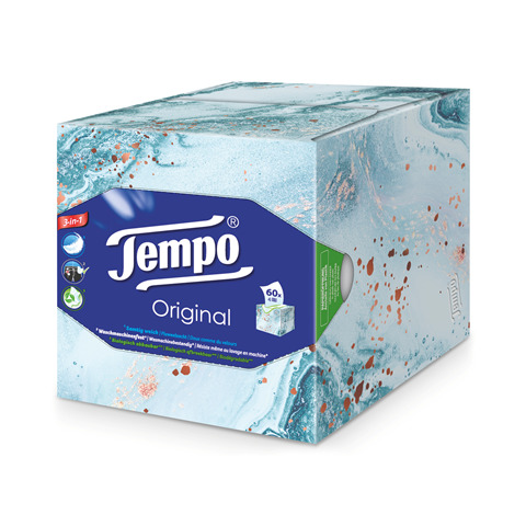 Taschentuch Box, 4-lagig, 60 Tücher TEMPO 135295