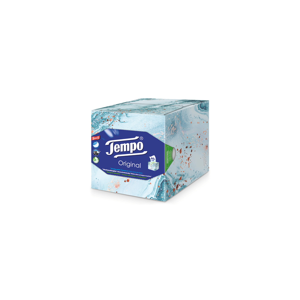 Taschentuch Box, 4-lagig, 60 Tücher TEMPO 135295 Kiste