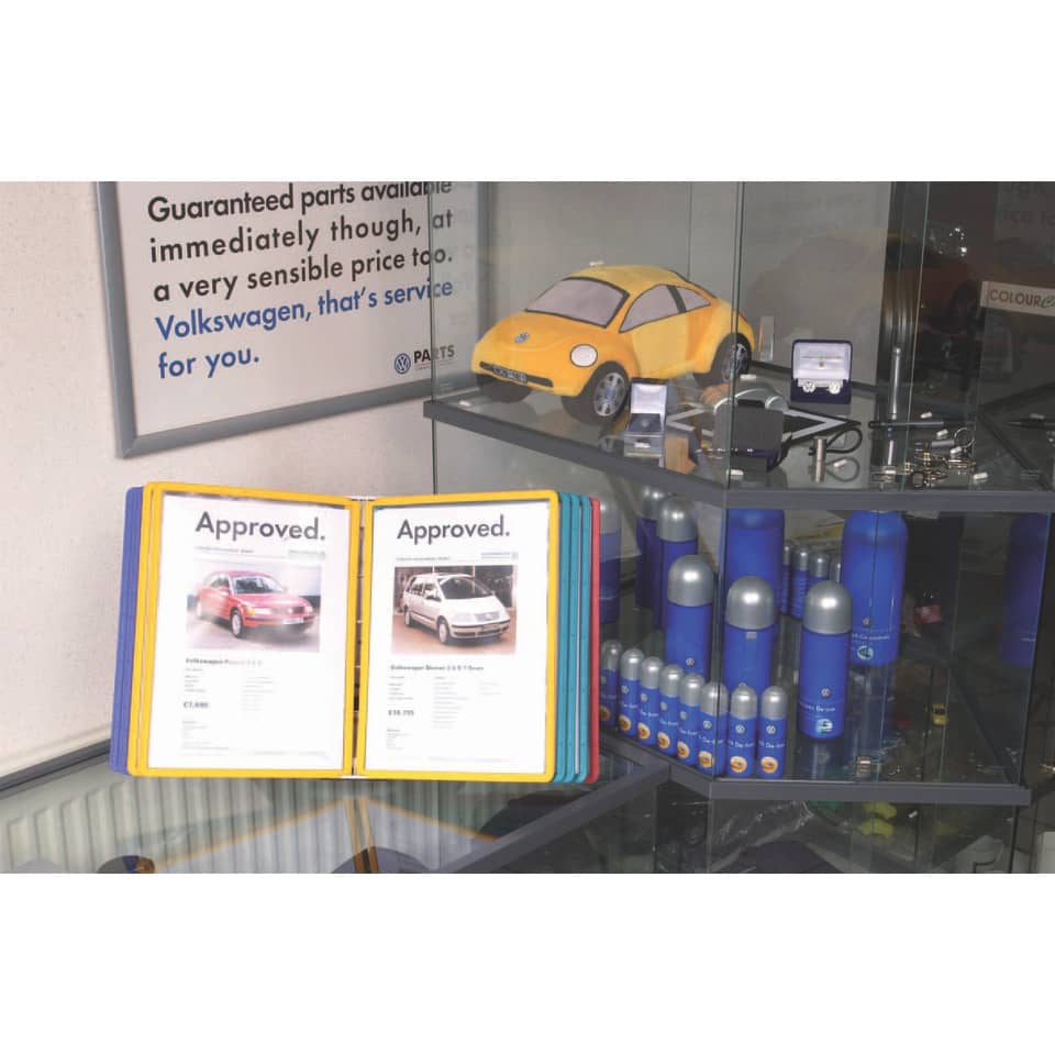 Auto brochure, Yellow toy car, Car brochure, Display case, Retail accessories
