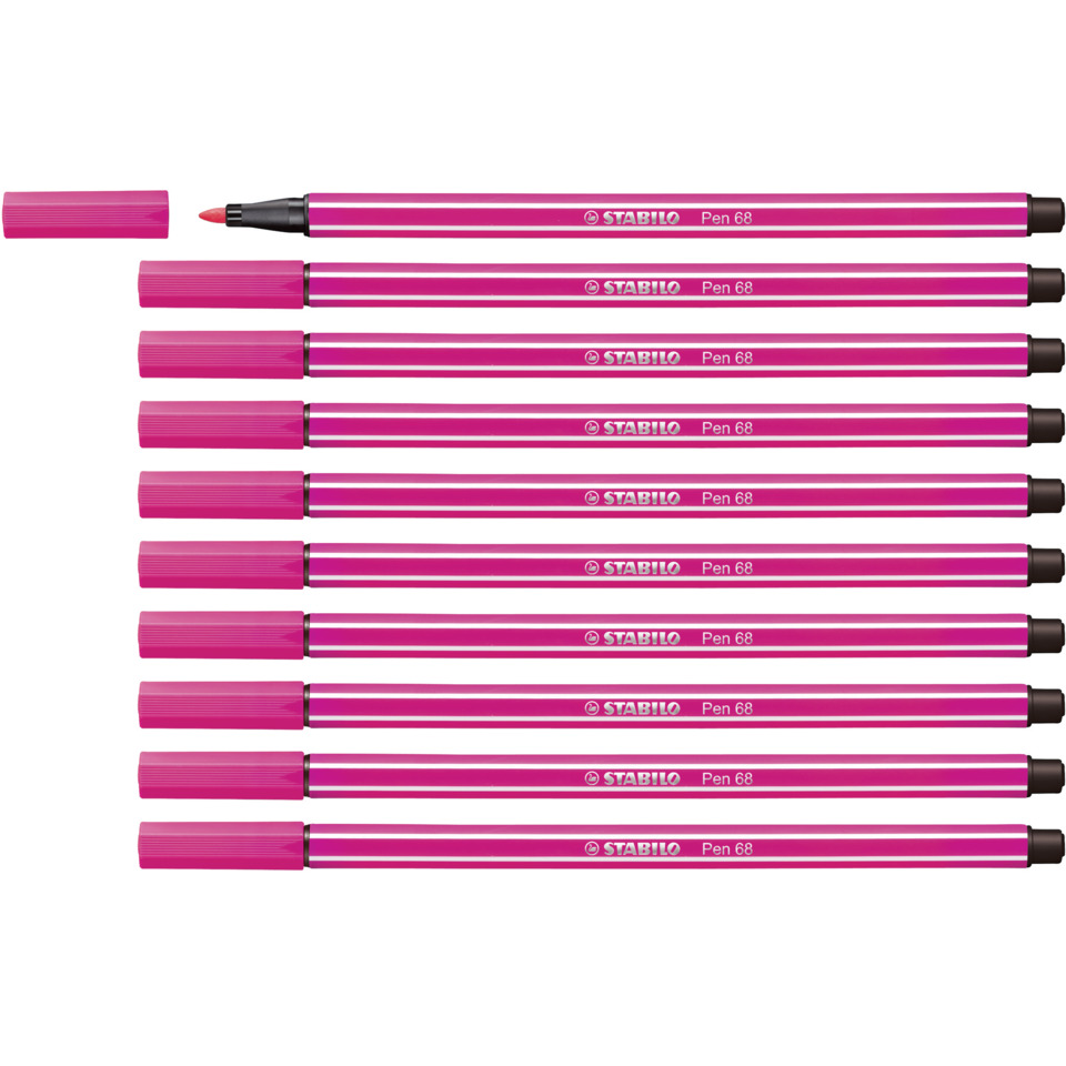 pink pens, Markerstift, glänzender Gehäuse, Kappe abnehmbar, Pensel-Set