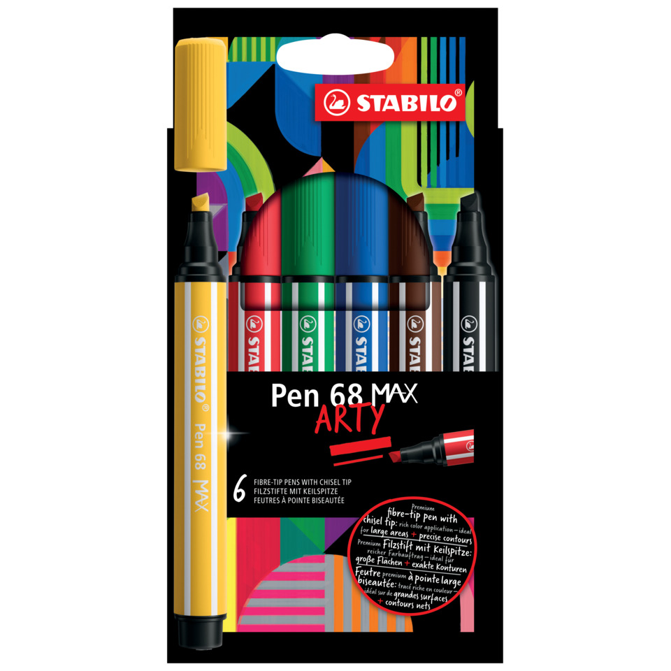 Marker-Set, Farbstifte, Textilmarker, Filzstift, 6 Farben