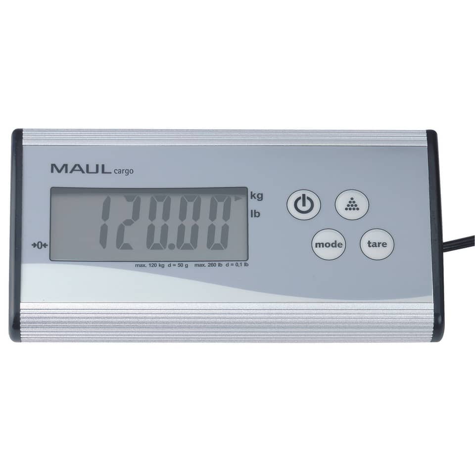 großeranzeige, waage, digitalwaage, kg-lb, maul-cargo