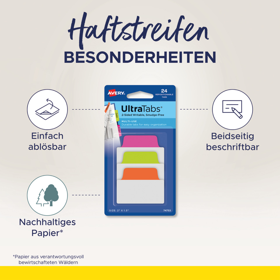 UltrAtabs, Tabs, Notiztaschen, Mehrfachfächer, Papier, Notizblätter, Tabs, Aufkleber, Mehrfach-Ordner, Klebezettel