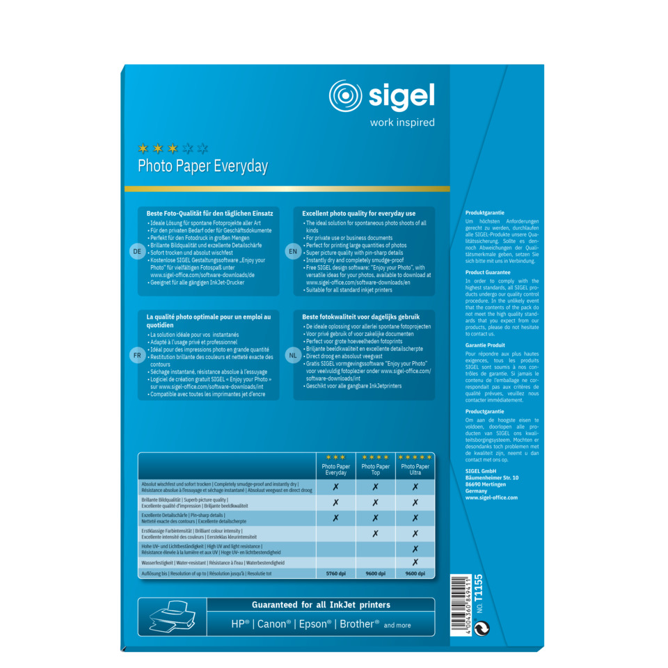 blue packaging, Foto-Papier, Alltag, Tintenstrahl-kompatibel, A4?