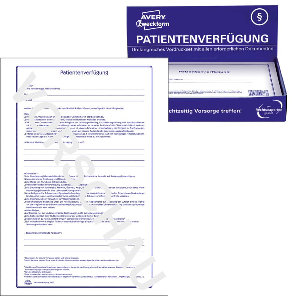 patientenverfügung, formular, briefpapier, dokument, blatt