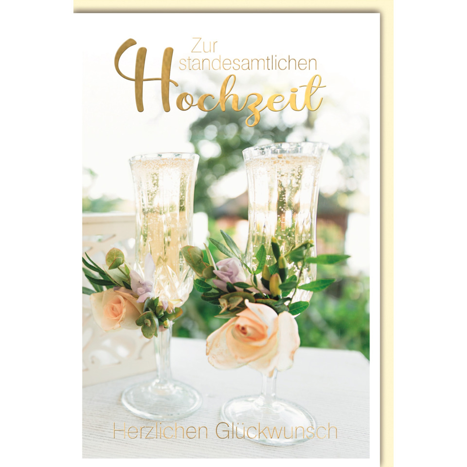hochzeit, champagnergläser, blumen, rosen, gläser mit blumen