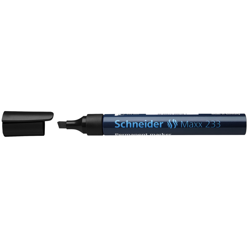 Permanentmarker, Filzstift, Kugelspitze, Blaues Tinten, Schneider Maxx 233