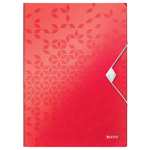 Eckspannermappe WOW, A4, PP, rot LEITZ 4599-00-26