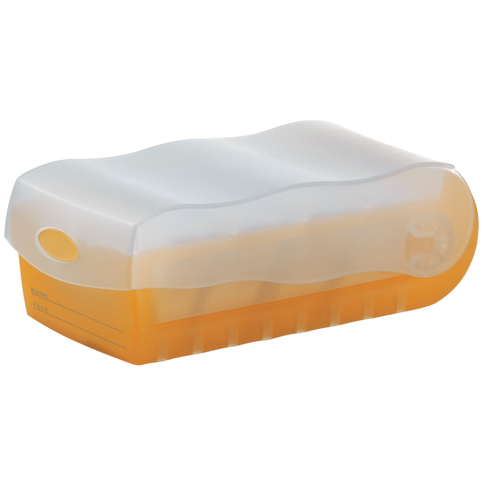 Pillbox, Pill organizer, Aufbewahrung, Orange, Schnittkante