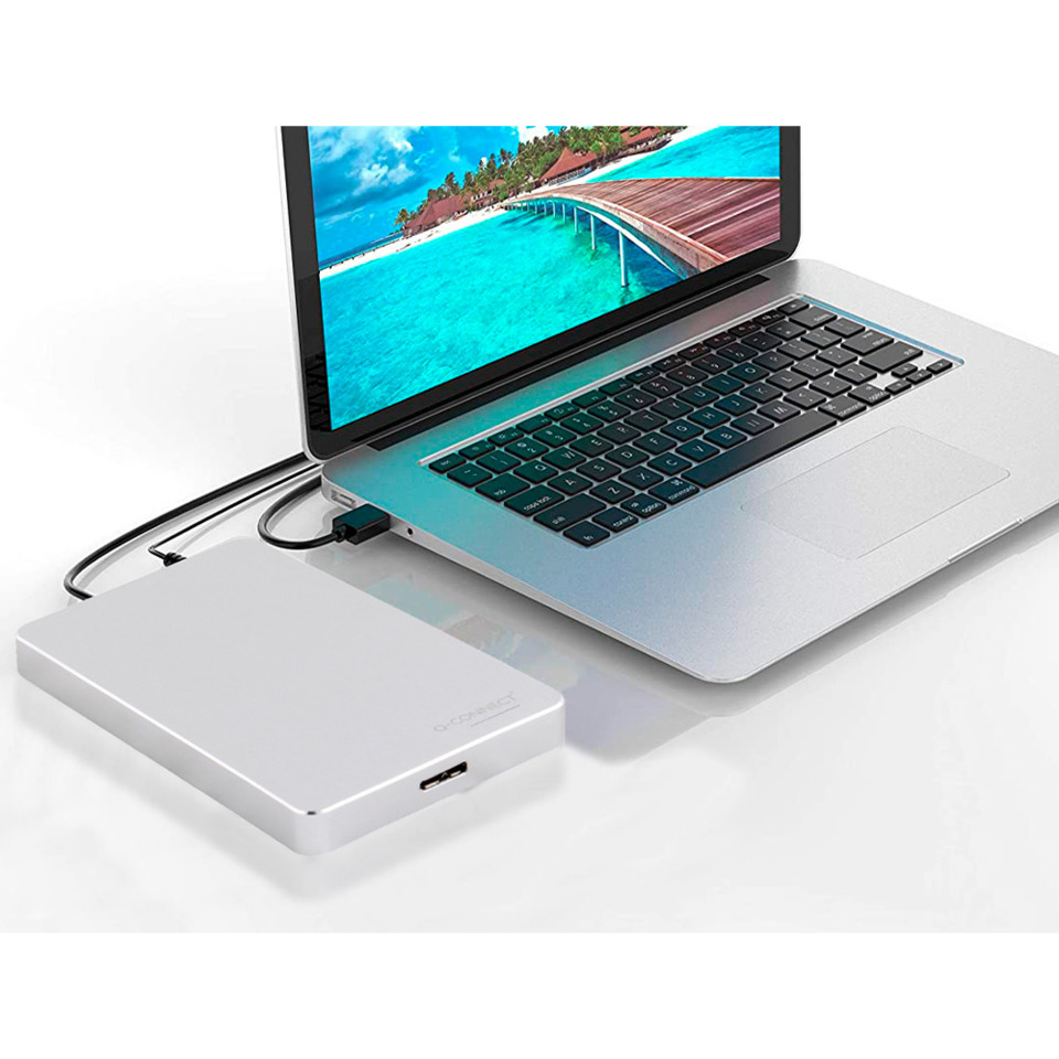 laptop, notebook, USB-C Dock, externer Dock, silber
