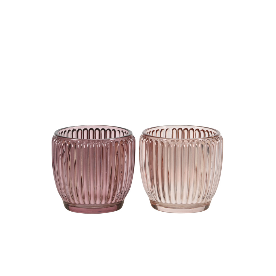 Glas, Vase, Becher, Rippmuster, Roséglas