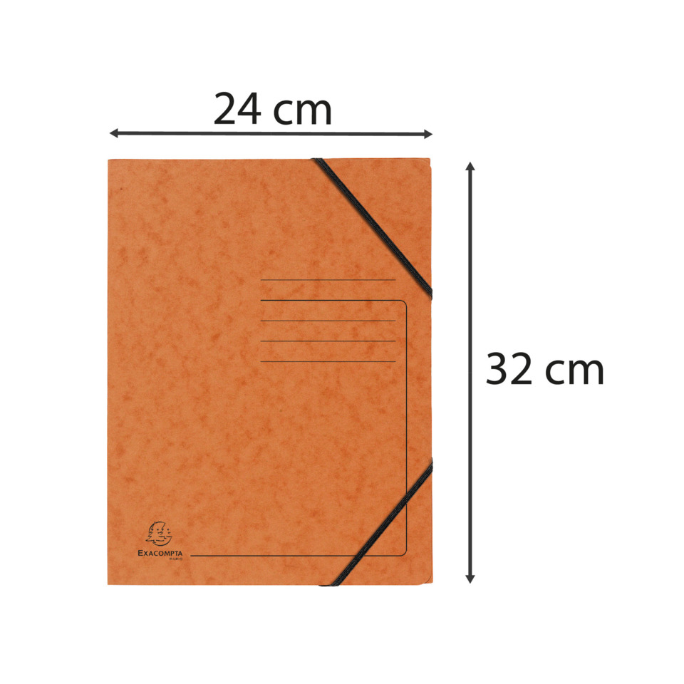 Notizbuch, orange Umschlag, Gummiband, Linierte Seiten, Papierbuch