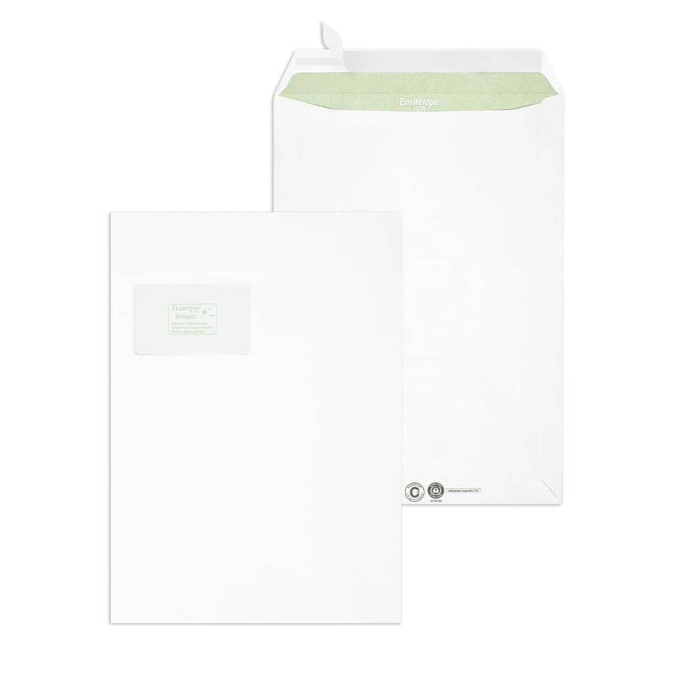 A4+ Umschlag, Umschlag aus Papier, Briefumschlag, Weiße Hülle, Envelope