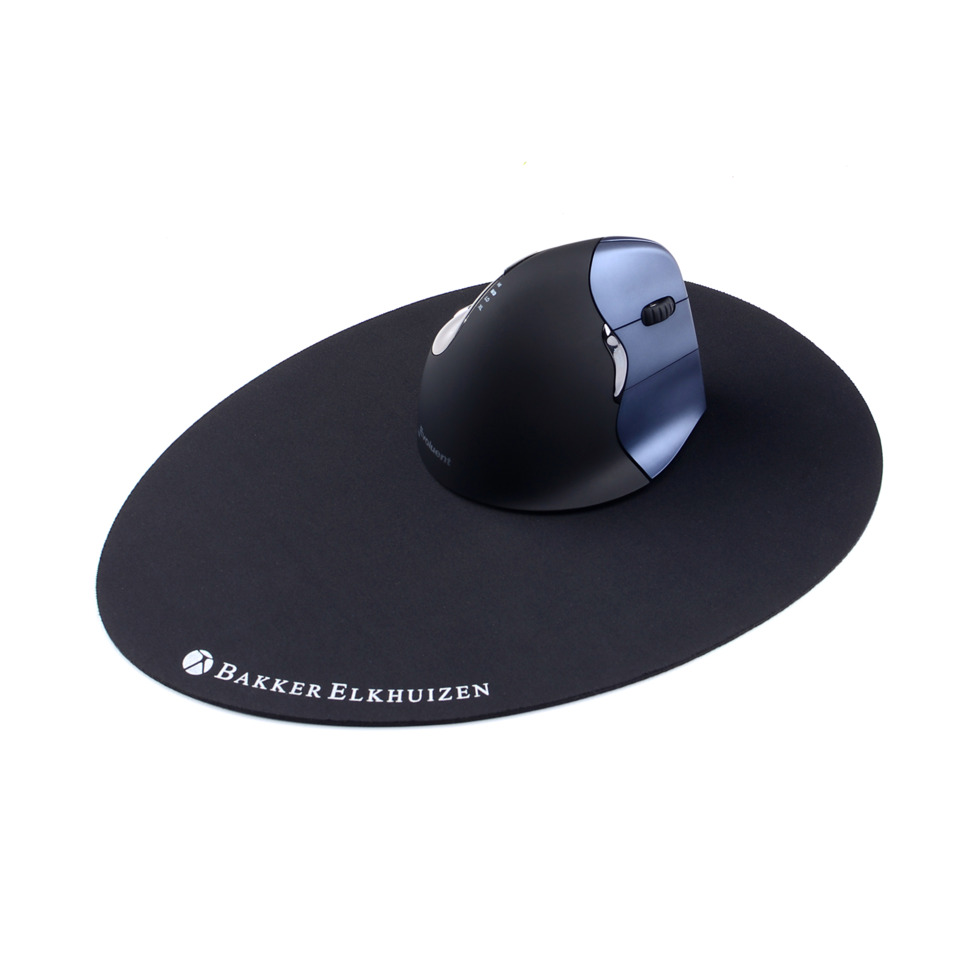 Mauspad, Schwarz, Ovaler Tischuntersetzer, BakkerElkhui zen, Kabel- und Maus-Set