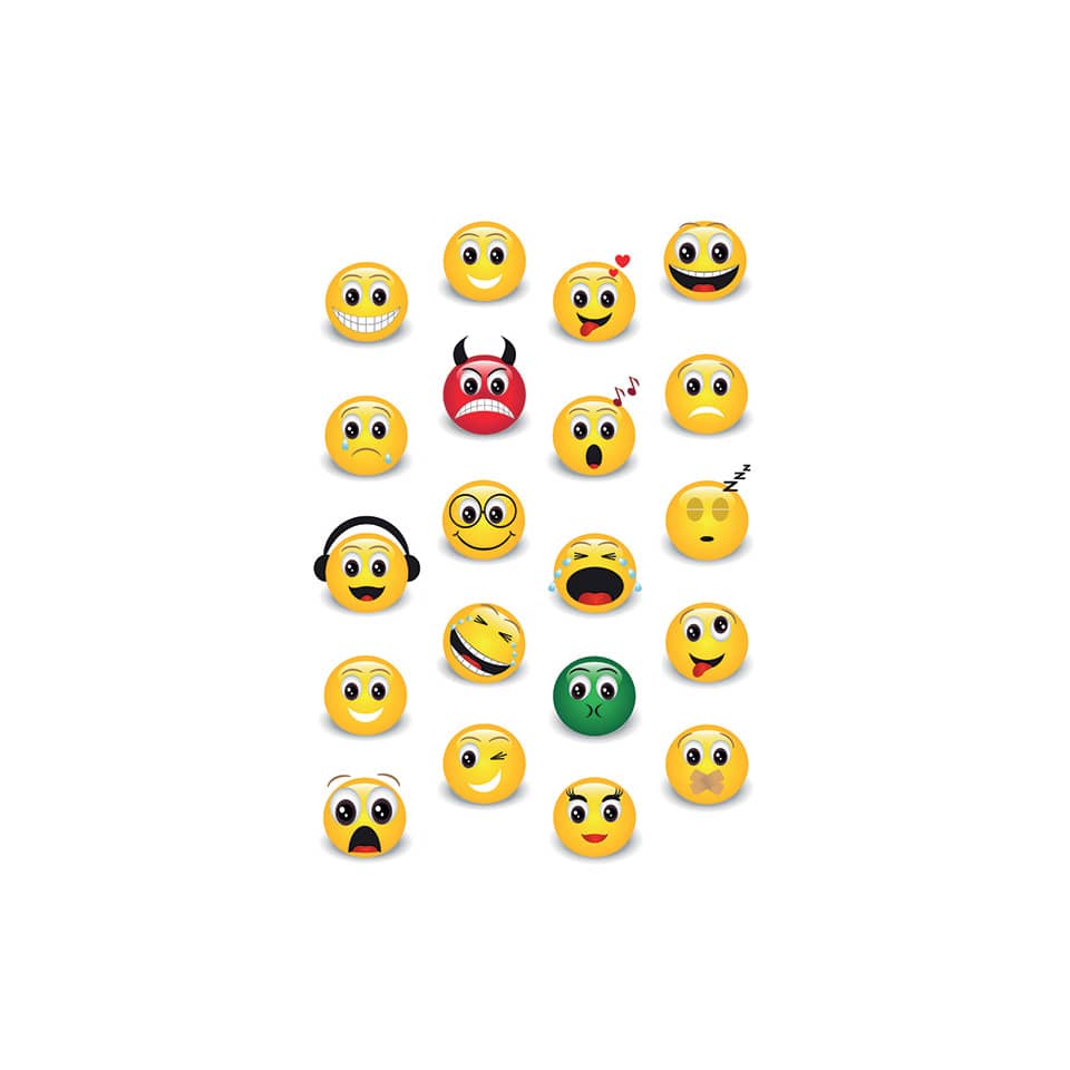 Emojis, Emoji-Satz, Emoticonen, Smiley-Gesichter, Nette Emojis