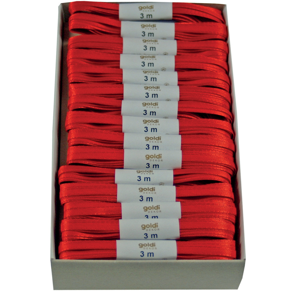 Satinband, Rotes Band, Dekoration, Schleife, 3 m