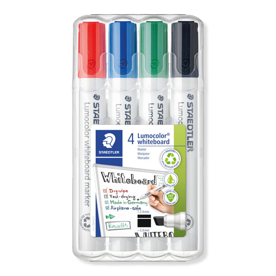 weiße Marker, Tafelnstift, vierer-pack, vielfarbige Markierer, Trockenlöscher