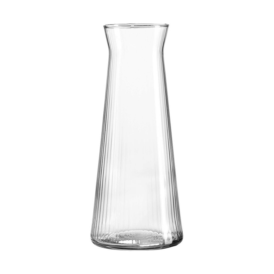 Glasvase, Carafe, Transparent, Rillenstruktur, Glasgefäß