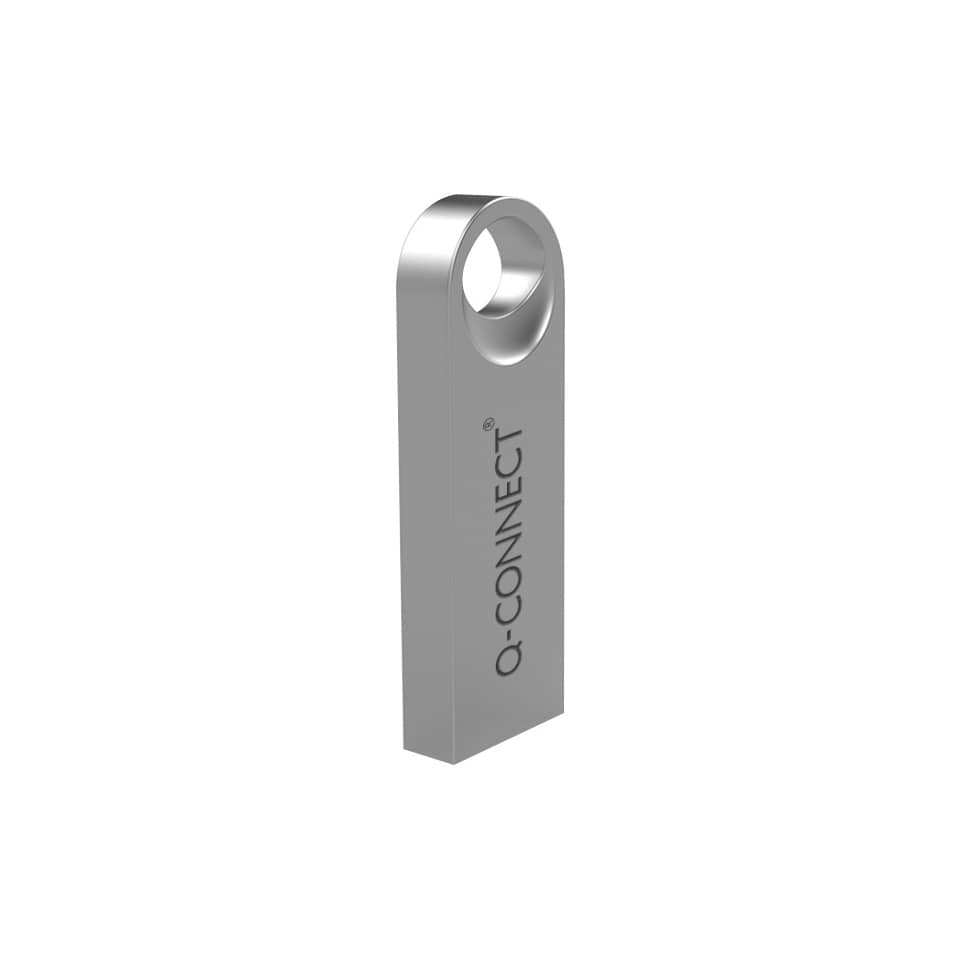 USB-Stick, Metall, Silber, Ringöffnung, Q-Connect
