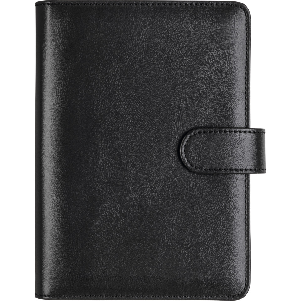 Lederschutzhülle, Brieftasche, Kartenetui, Schwarz, Magnetverschluss