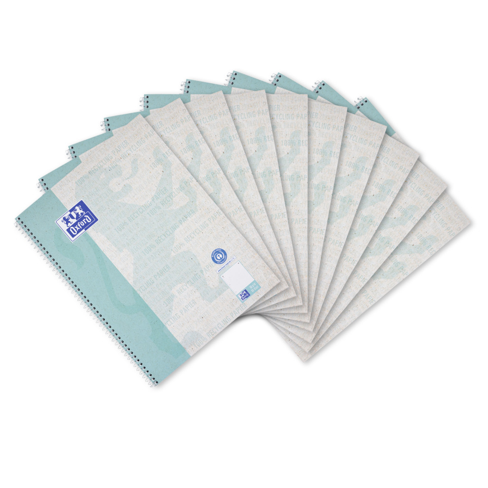 Notizbuch, Spirale, Aqua, Druckpapier, Lineatur