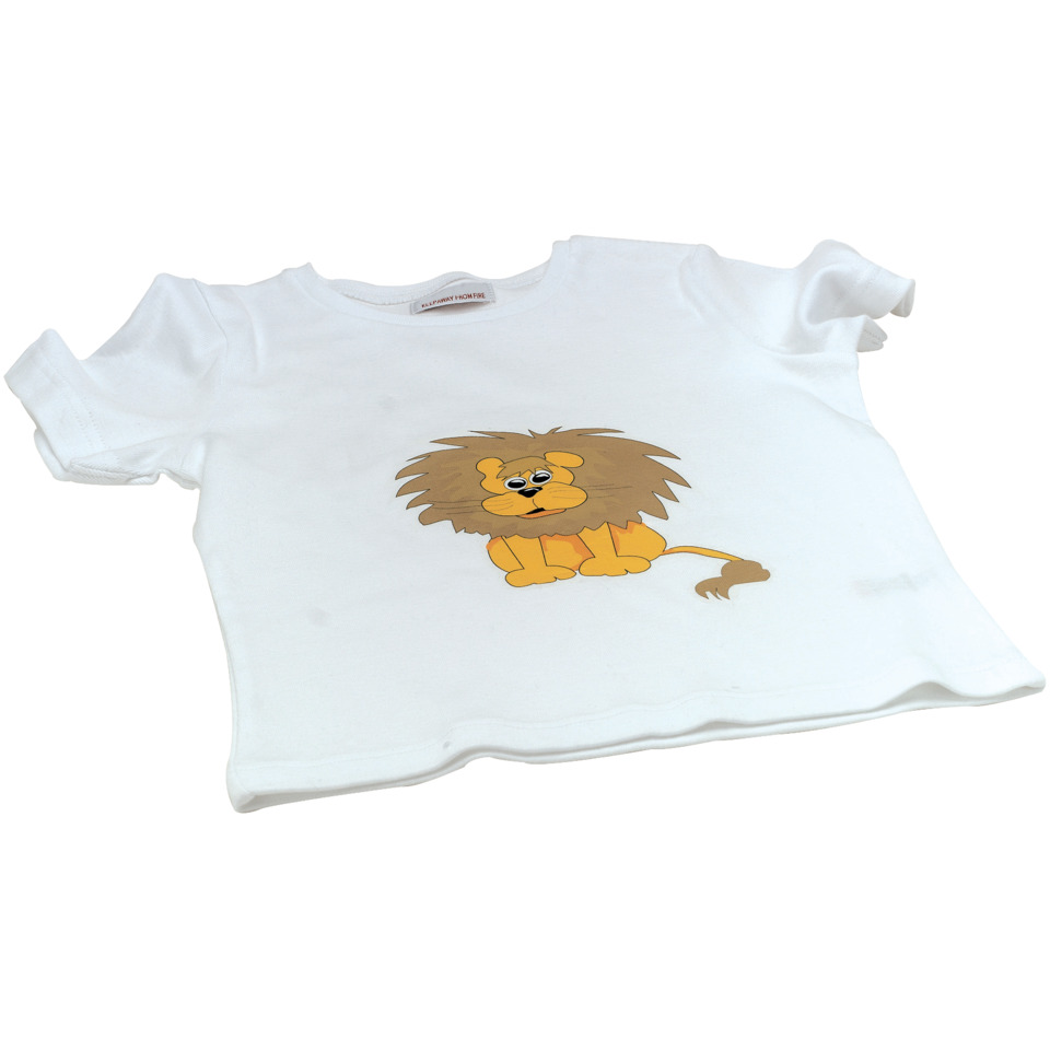 T-Shirt, Löwen Grafik, Weiß, Kinder, Kurzarm