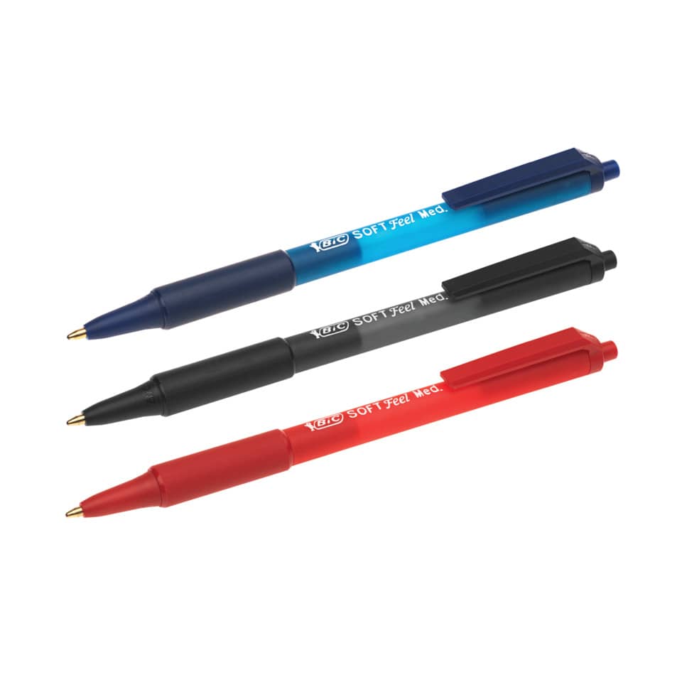 Kugelschreiber, Gelschreiber, Kunststoff, Blau, Schwarz, Rot