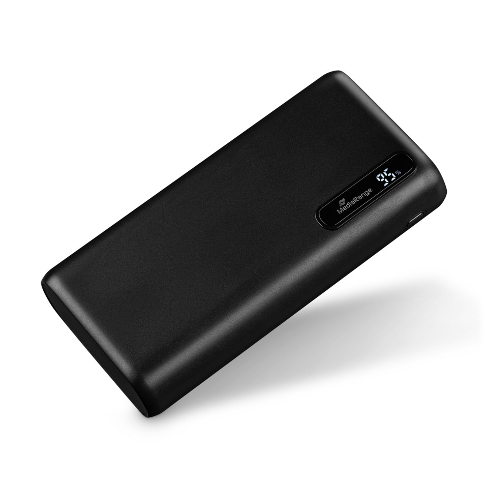 Powerbank, Ladegerät, Externe Batterie, Schwarz, Kapazität-Display, Powerbank, Tragbar, USB-C, Display, Schwarz