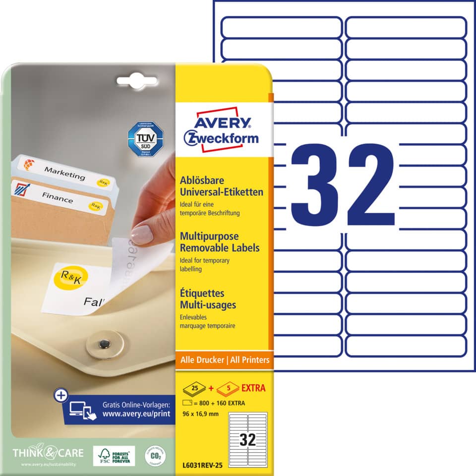 Etiketten, Aufkleber, Packung, Universaletiketten, Mehrzwecketiketten