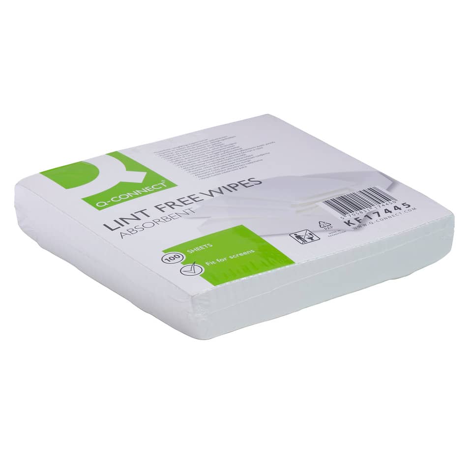 Lint Free Wipes, Absorbent, Dispenser Sheets, 100 Sheets, Screen Cleaning