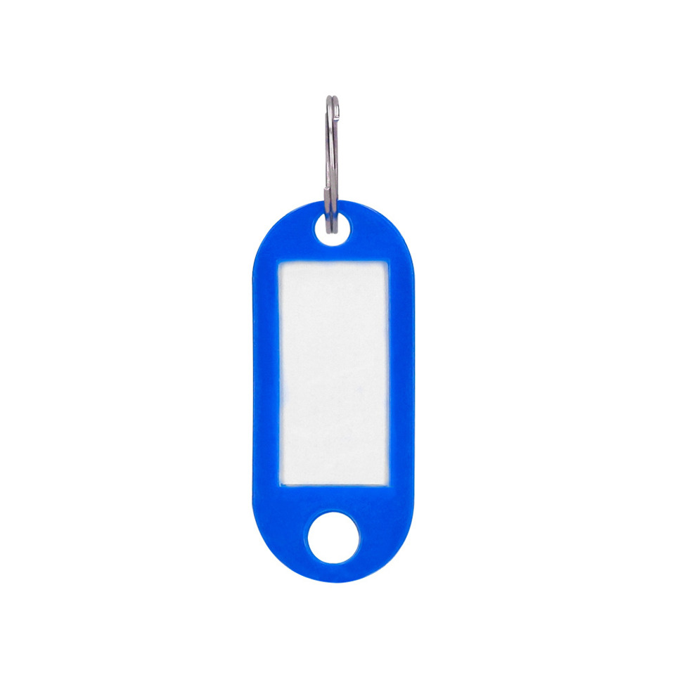Keychain, Tag, Blauer Rahmen, Kunststoff, Loch-Schlüsselanhänger
