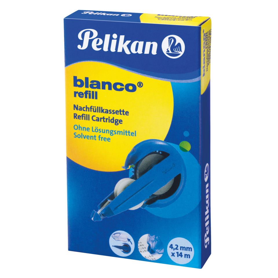 Refill cartridge, Solvent free, Blue, Pelikan, 4.2 mm x 14 m
