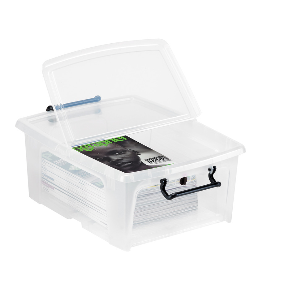 Aufbewahrungsbox, Kunststoffbox, Schublade, Klappdeckel, Tragegriff