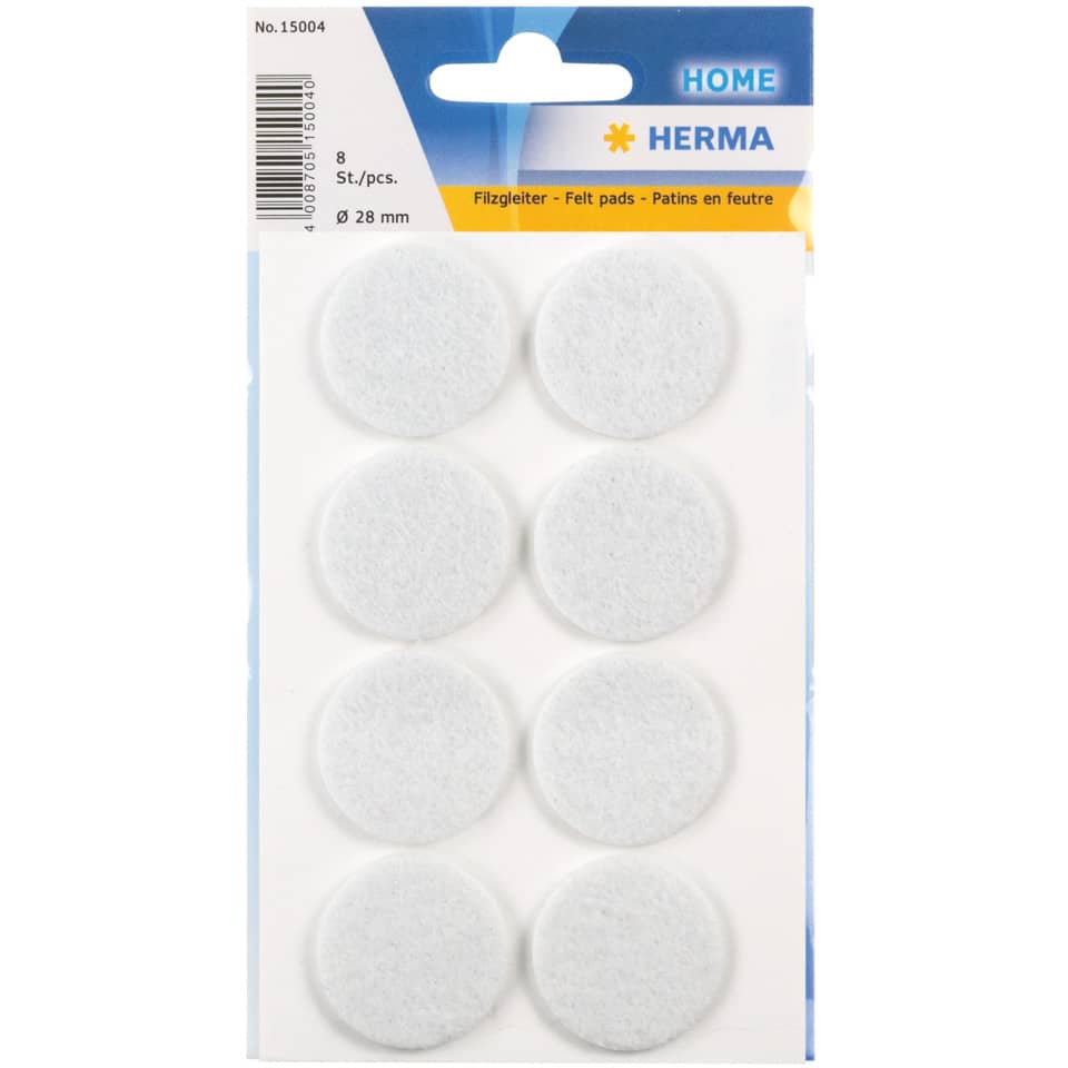 Filzgleiter, Felt pads, Rund, Ø 28 mm, Haushaltszubehör