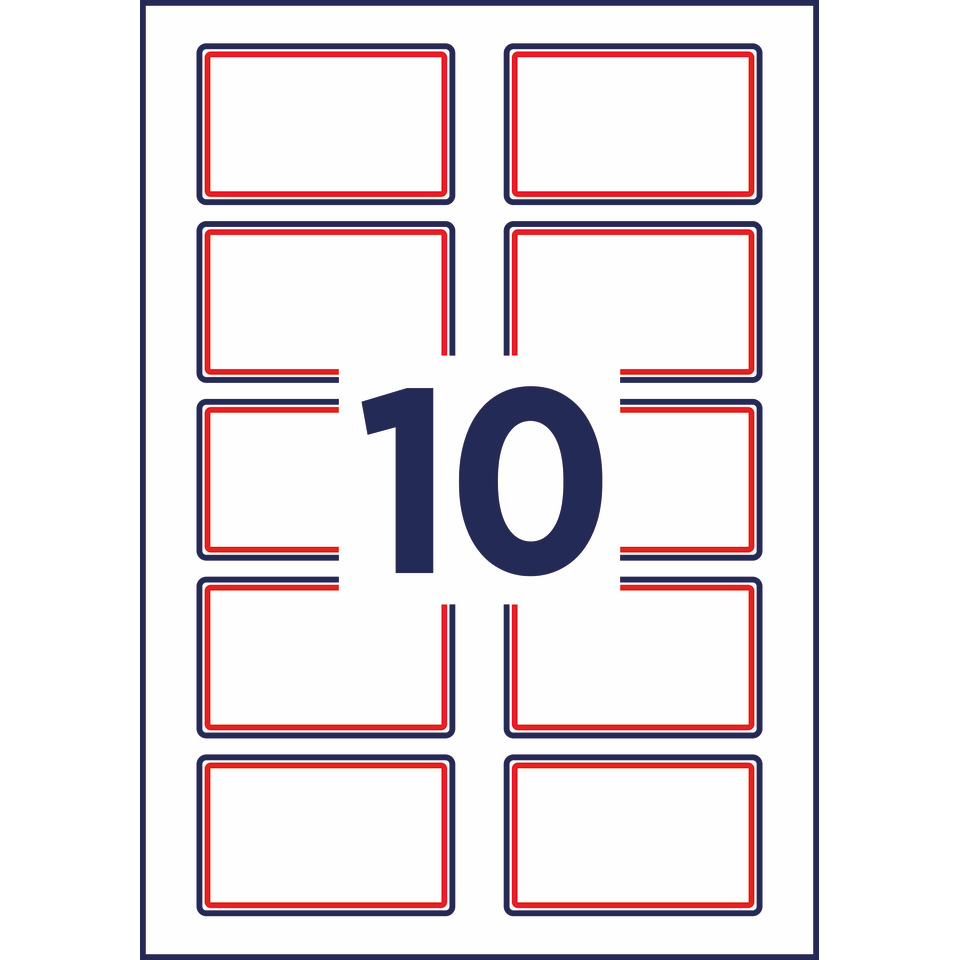 poster, grid, nummer 10, roter rahmen, blauer rand