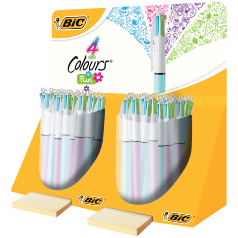 Vierfarbkugelschreiber 4 Colours® Fun, 0,4 mm, sortiert BIC 889609