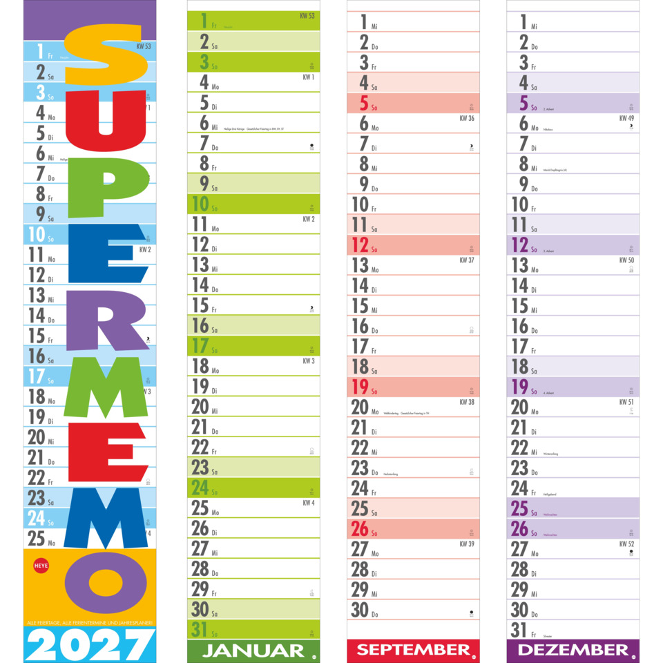 kalender, termine, jahresplaner, monatskalender, 2027