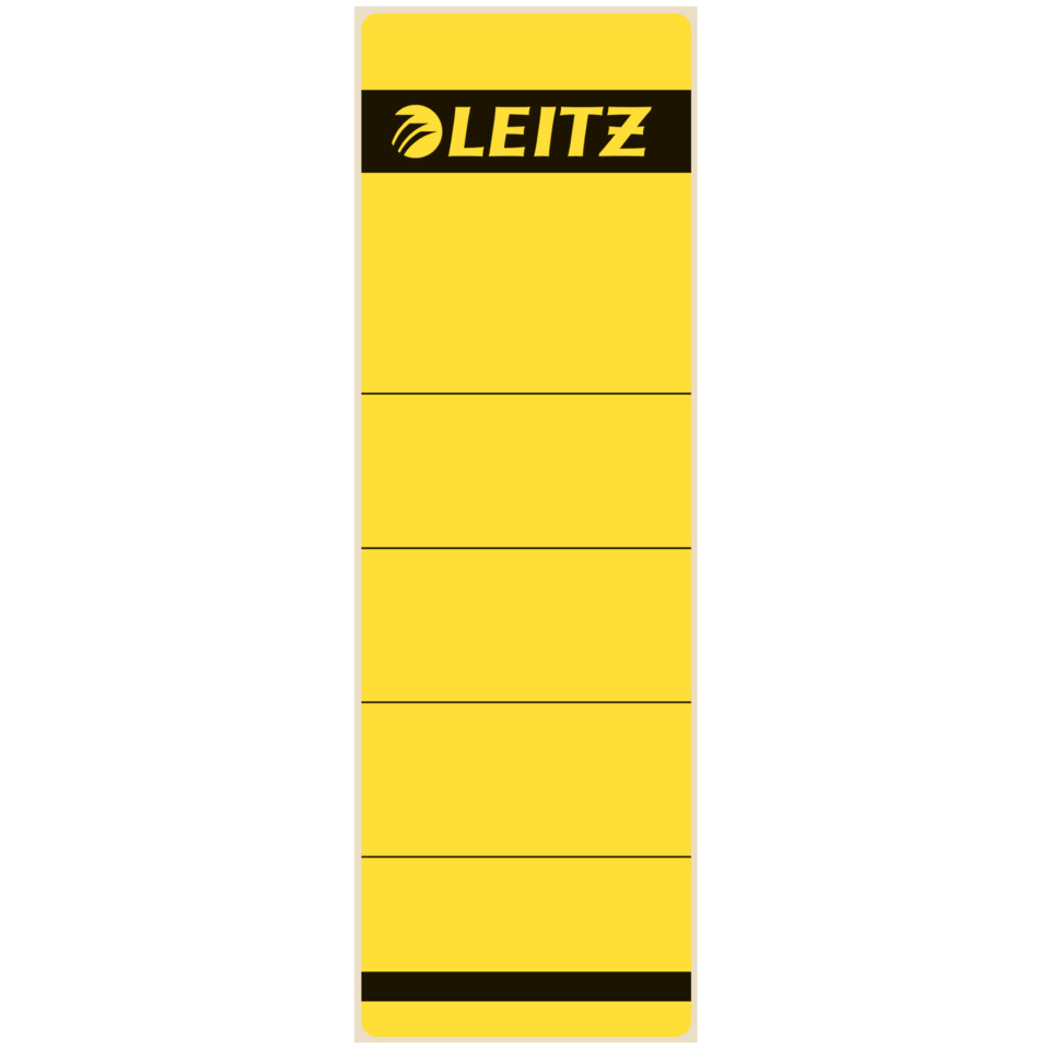 Ordnerrückenschild selbstklebend, 62 x 191 mm, breit/kurz, 10 Stück, gelb LEITZ 1642-00-15